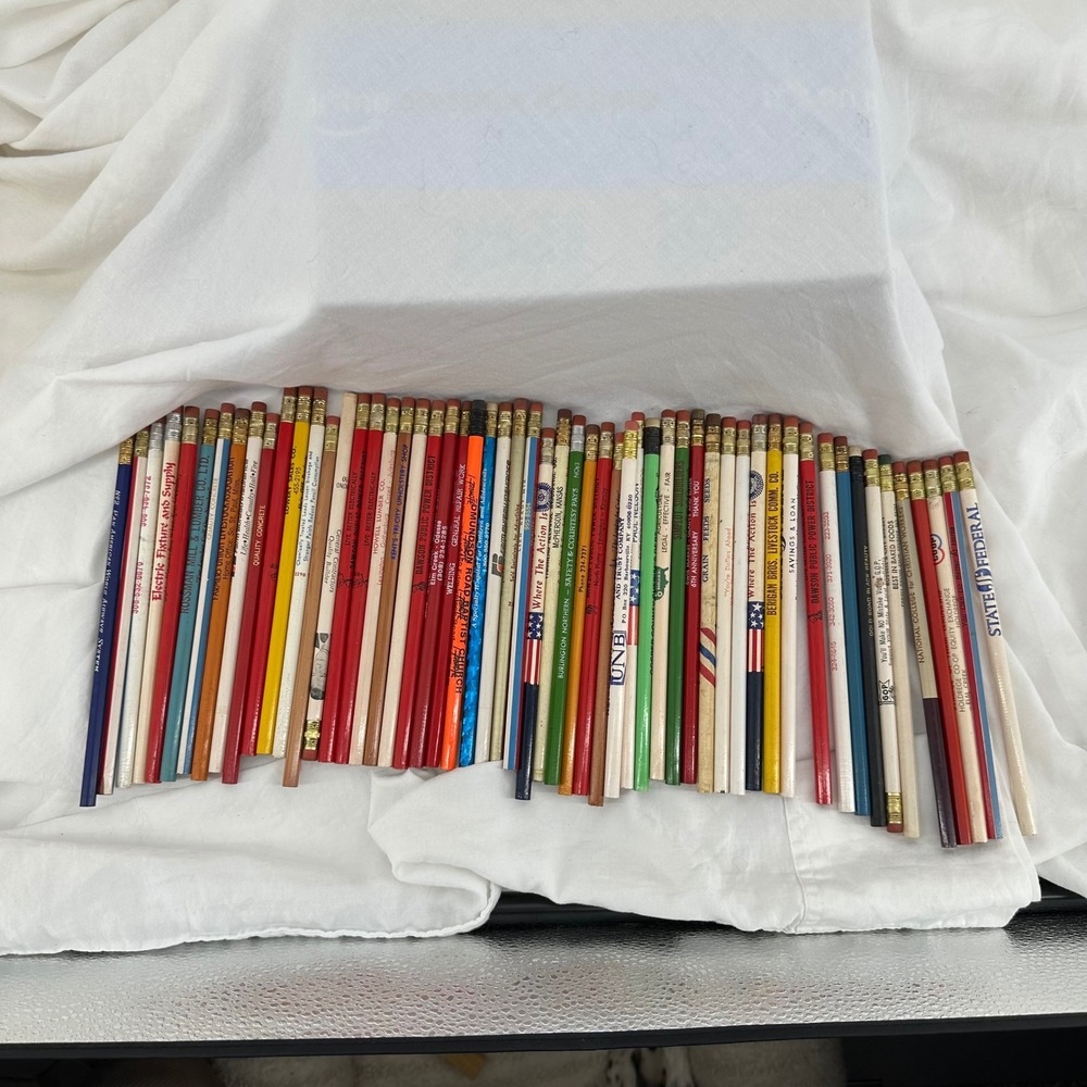 Vintage Advertising Pencil Lot Mixed Good Pan Am Burlington Northern Co-op 50+